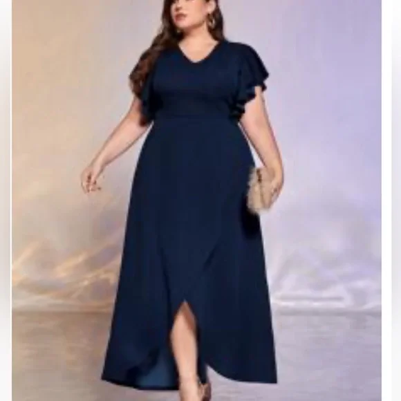 SHEIN Navy Blue Dress Size 16, 2XL - Picture 3 of 7